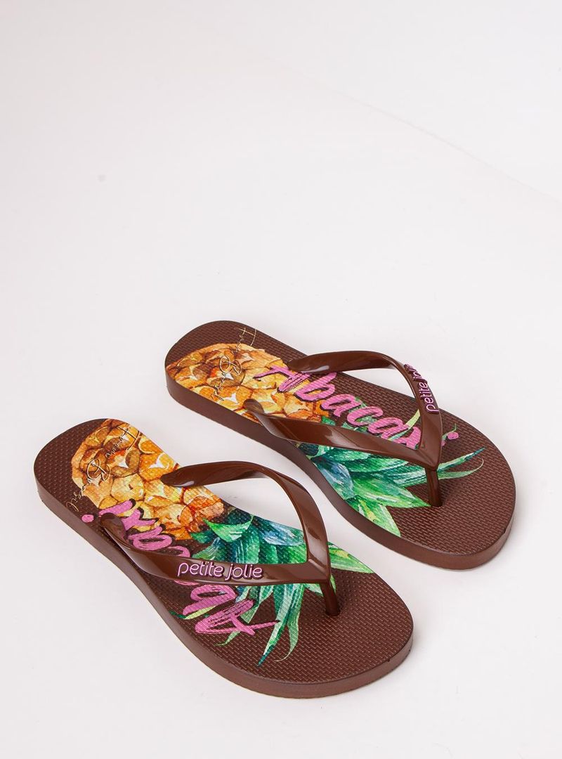 Chinelo Petite Jolie Fresh Chocolate/Frutas 8 PJ6969