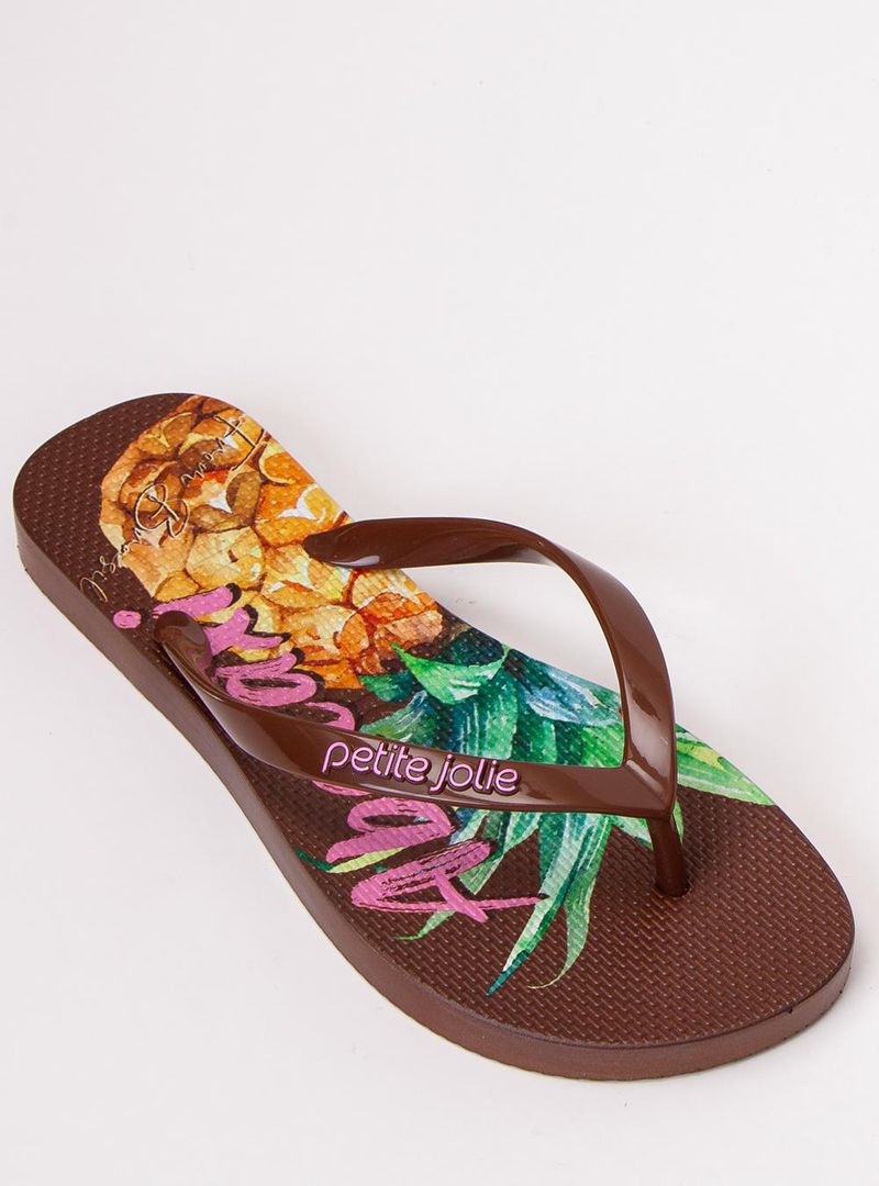 Chinelo Petite Jolie Fresh Chocolate/Frutas 8 PJ6969