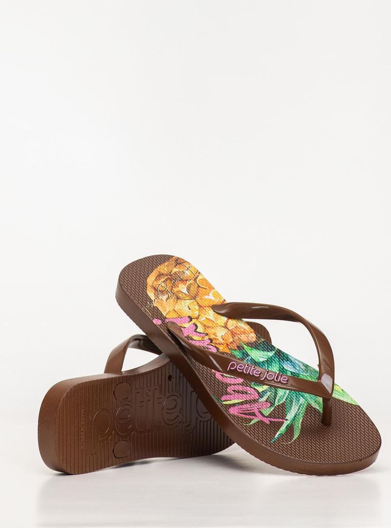 Chinelo Petite Jolie Fresh Chocolate/Frutas 8 PJ6969
