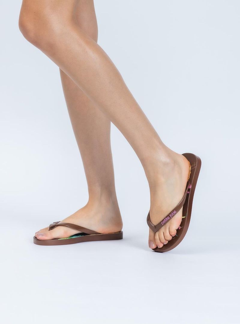 Chinelo Petite Jolie Fresh Chocolate/Frutas 8 PJ6969