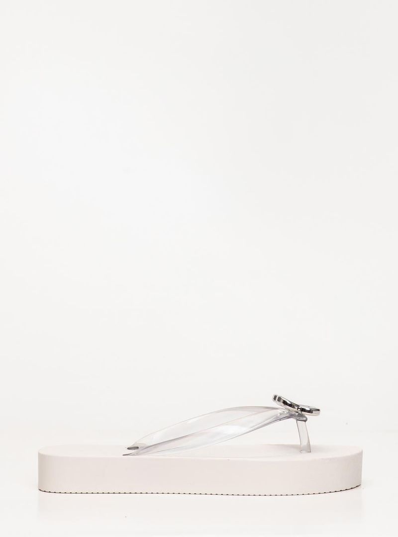 Chinelo Petite Jolie Fresh Up Translúcido/White PJ7634