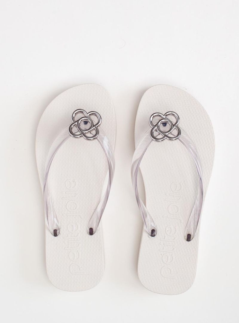 Chinelo Petite Jolie Fresh Up Translúcido/White PJ7634