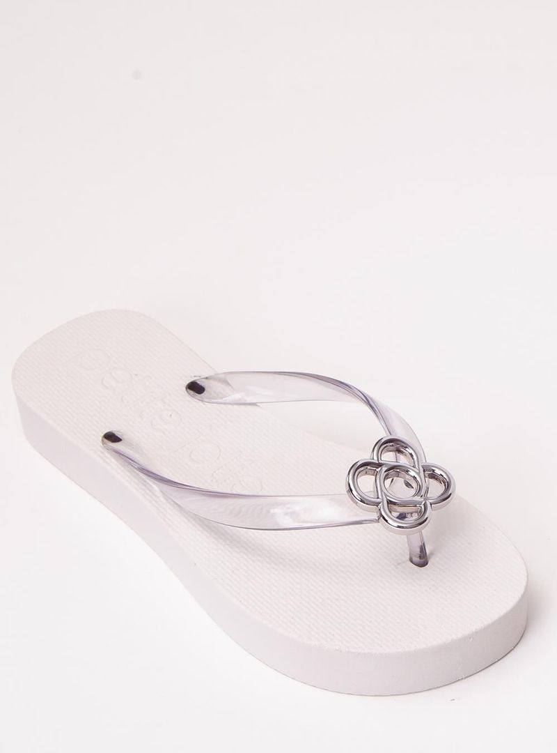 Chinelo Petite Jolie Fresh Up Translúcido/White PJ7634