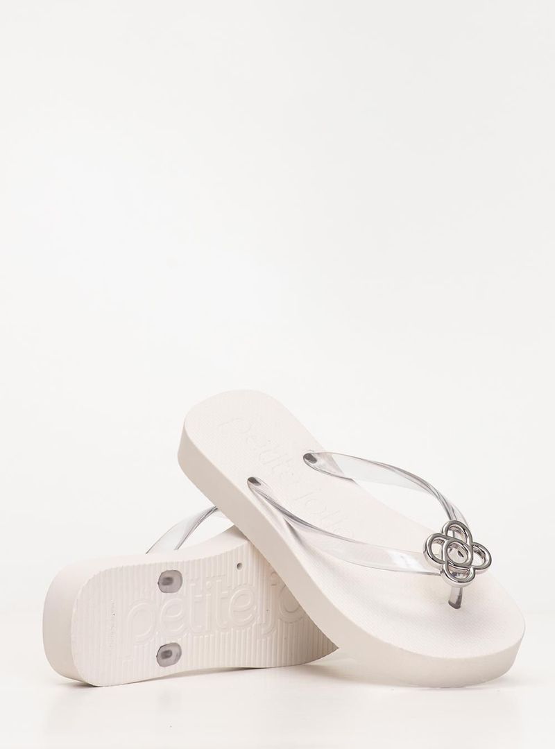 Chinelo Petite Jolie Fresh Up Translúcido/White PJ7634