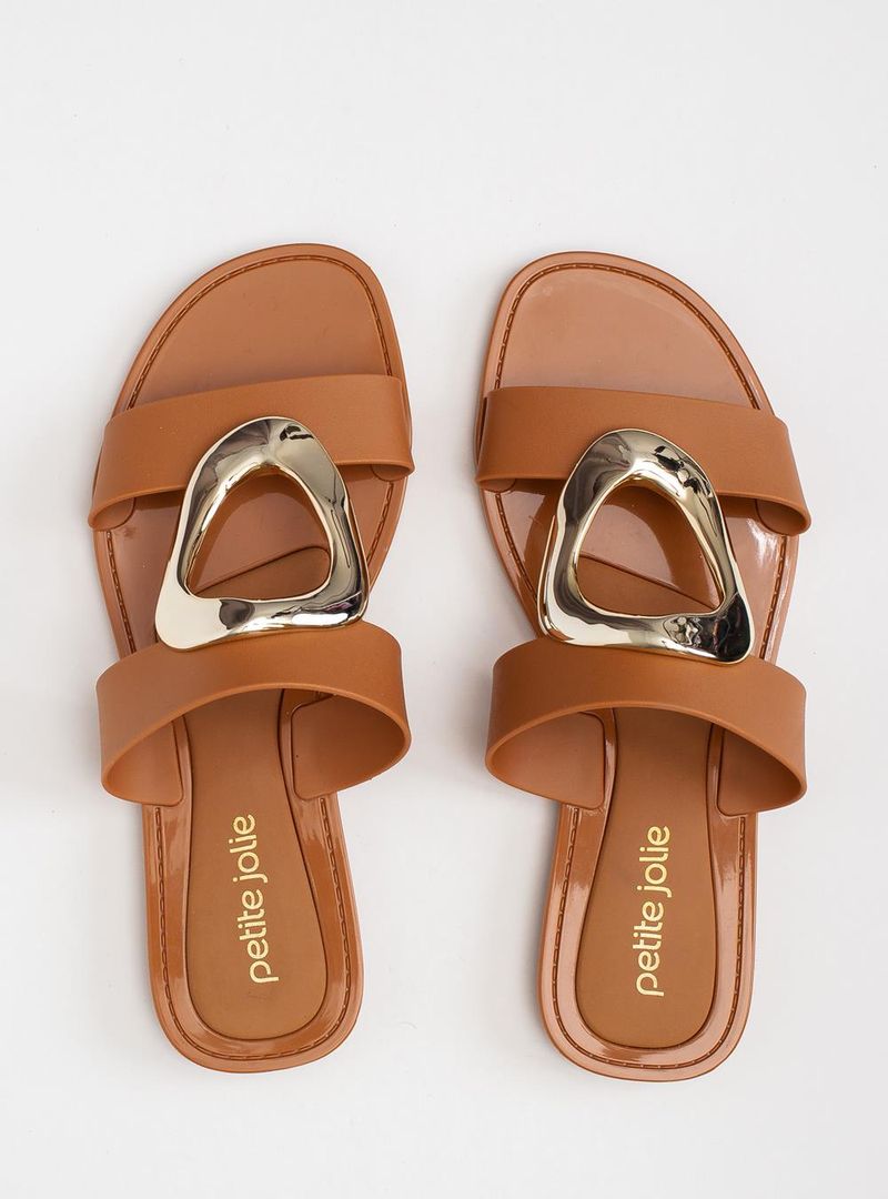 Chinelo Petite Jolie Demi Doce De Leite PJ7725