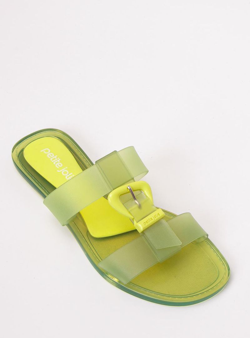 Chinelo Petite Jolie Jimmy Limão Translúcido PJ7662
