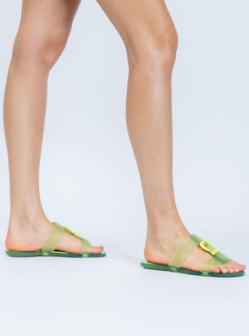 Chinelo Petite Jolie Jimmy Limão Translúcido PJ7662