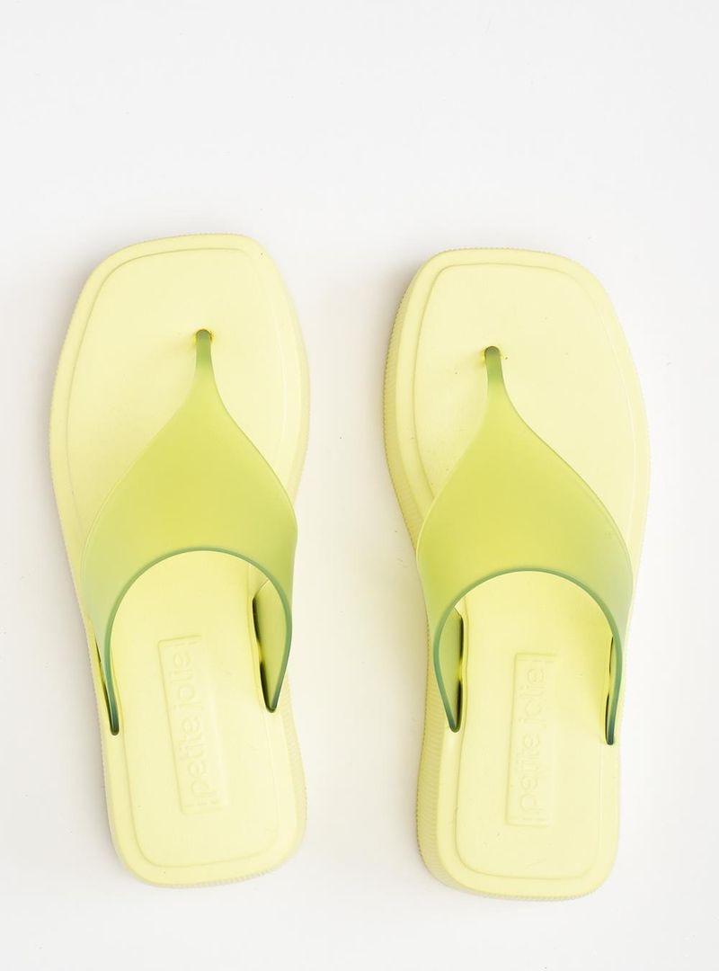 Chinelo Petite Jolie Key Limão Translúcido PJ7674