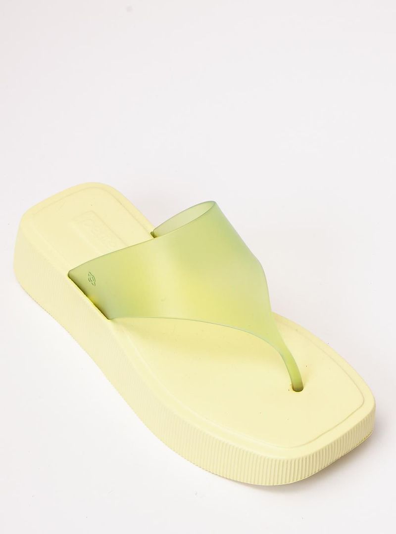 Chinelo Petite Jolie Key Limão Translúcido PJ7674
