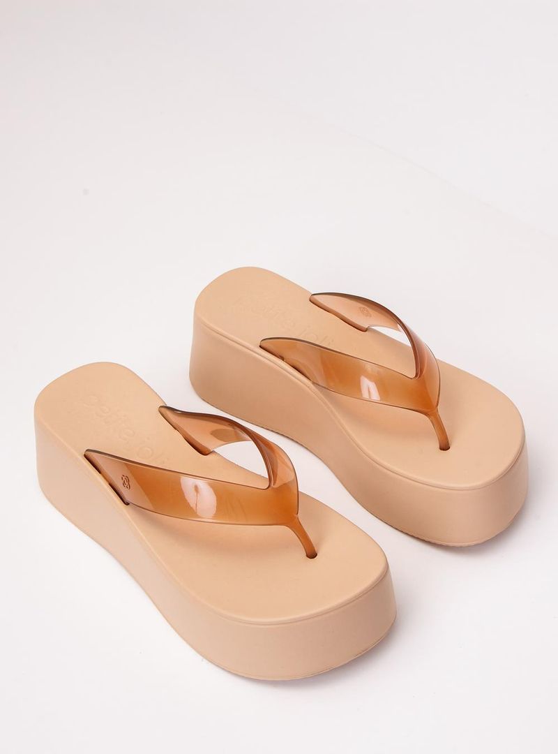 Chinelo Petite Jolie Plus II Translúcido/Areia PJ7703