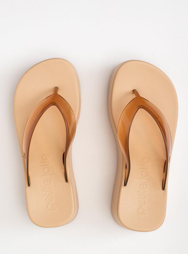 Chinelo Petite Jolie Plus II Translúcido/Areia PJ7703