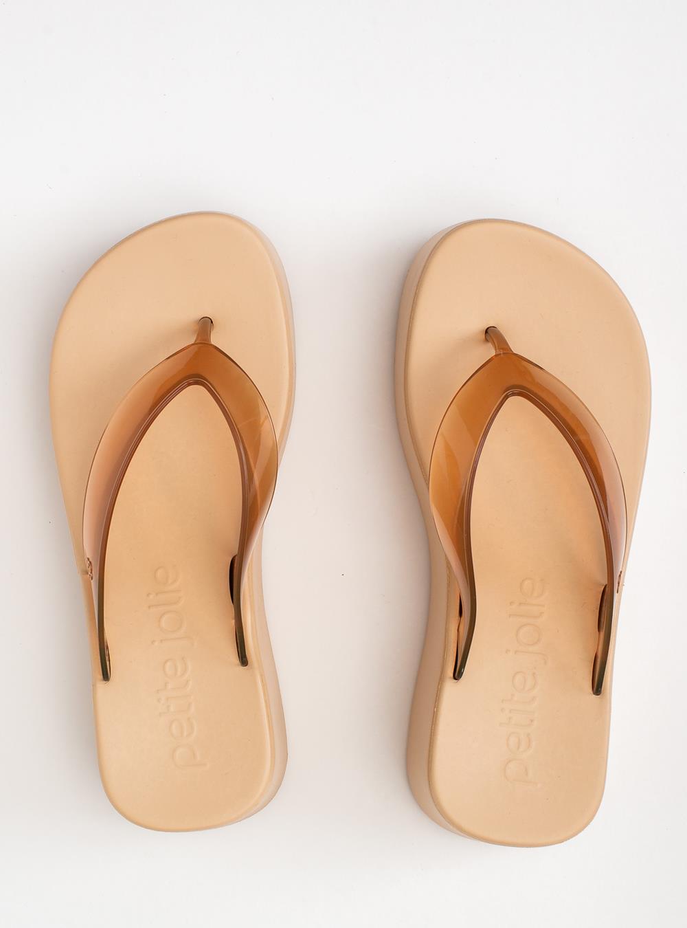 Chinelo Petite Jolie Plus II Translúcido/Areia PJ7703
