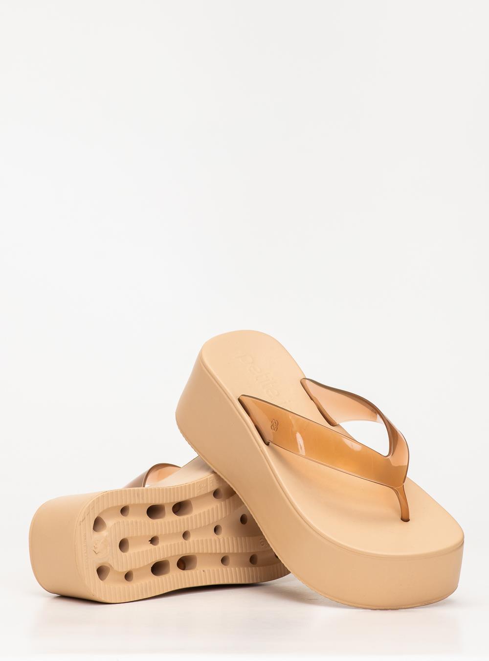 Chinelo Petite Jolie Plus II Translúcido/Areia PJ7703