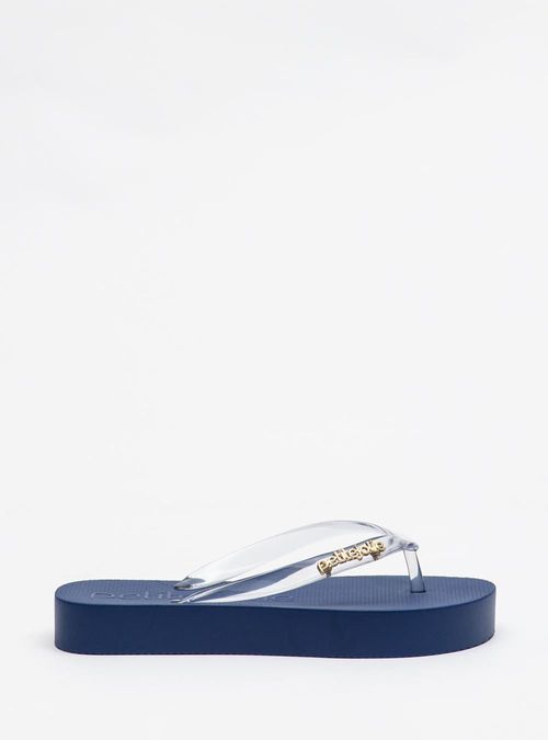Chinelo Petite Jolie Fresh Up Translúcido/Dark Blue PJ7321