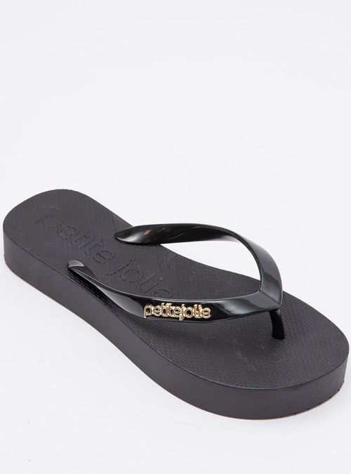 Chinelo Petite Jolie Fresh Up Preto/Preto PJ7321