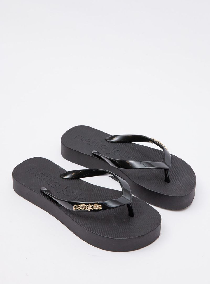 Chinelo Petite Jolie Fresh Up Preto/Preto PJ7321