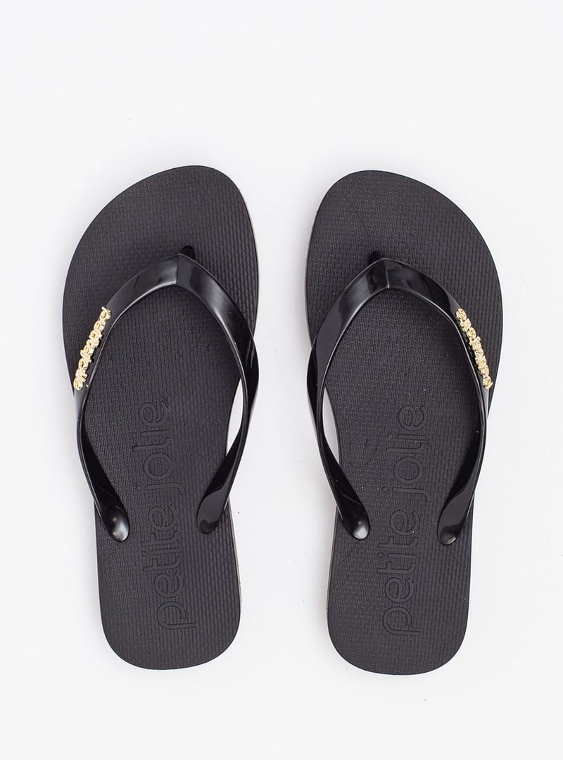 Chinelo Petite Jolie Fresh Up Preto/Preto PJ7321