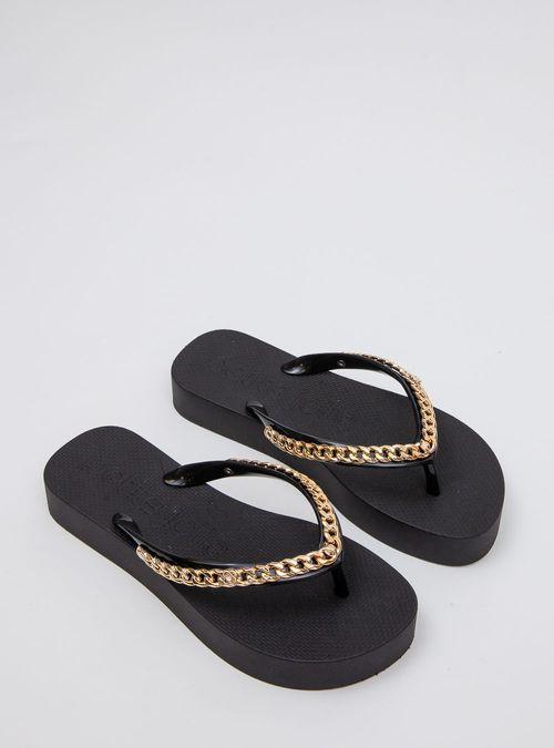 Chinelo Petite Jolie Fresh Up Preto PJ7592