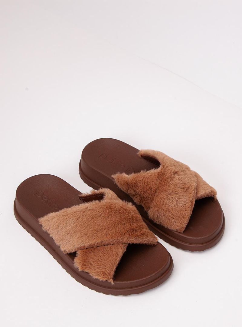 Chinelo Petite Jolie Smash Fur Chocolate PJ7709