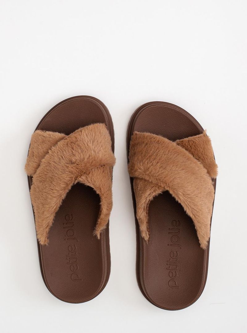 Chinelo Petite Jolie Smash Fur Chocolate PJ7709