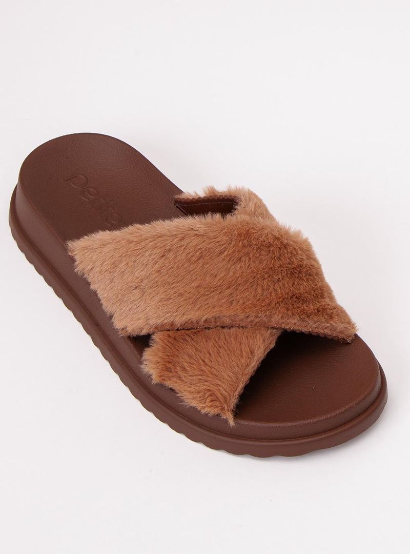 Chinelo Petite Jolie Smash Fur Chocolate PJ7709