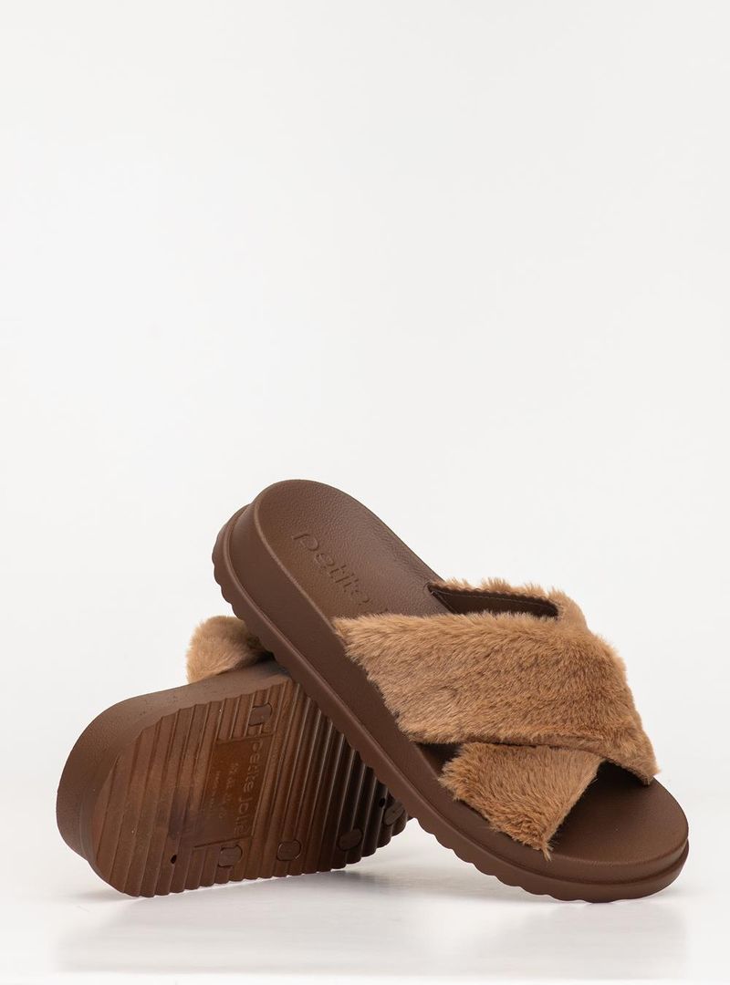 Chinelo Petite Jolie Smash Fur Chocolate PJ7709