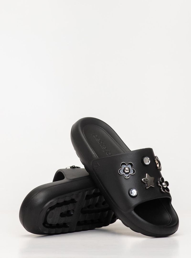 Chinelo Slide Petite Jolie Hug Preto PJ7733