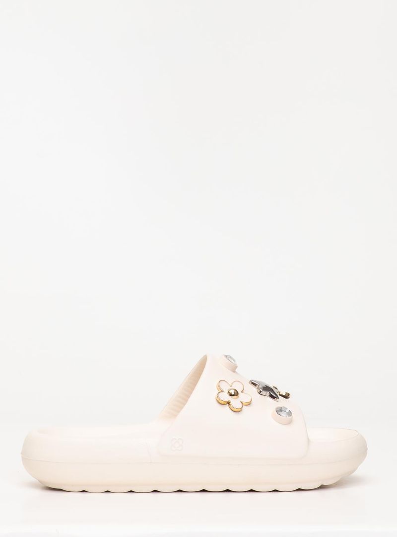 Chinelo Slide Petite Jolie Hug Creme PJ7733