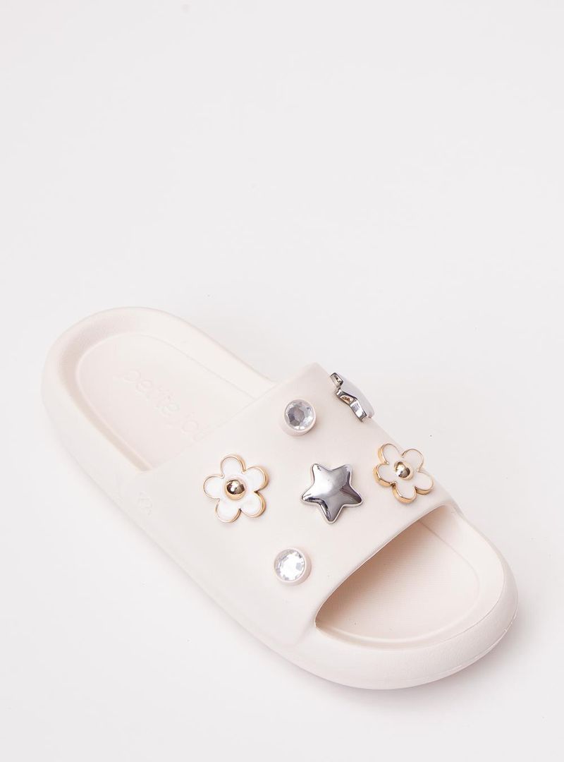 Chinelo Slide Petite Jolie Hug Creme PJ7733