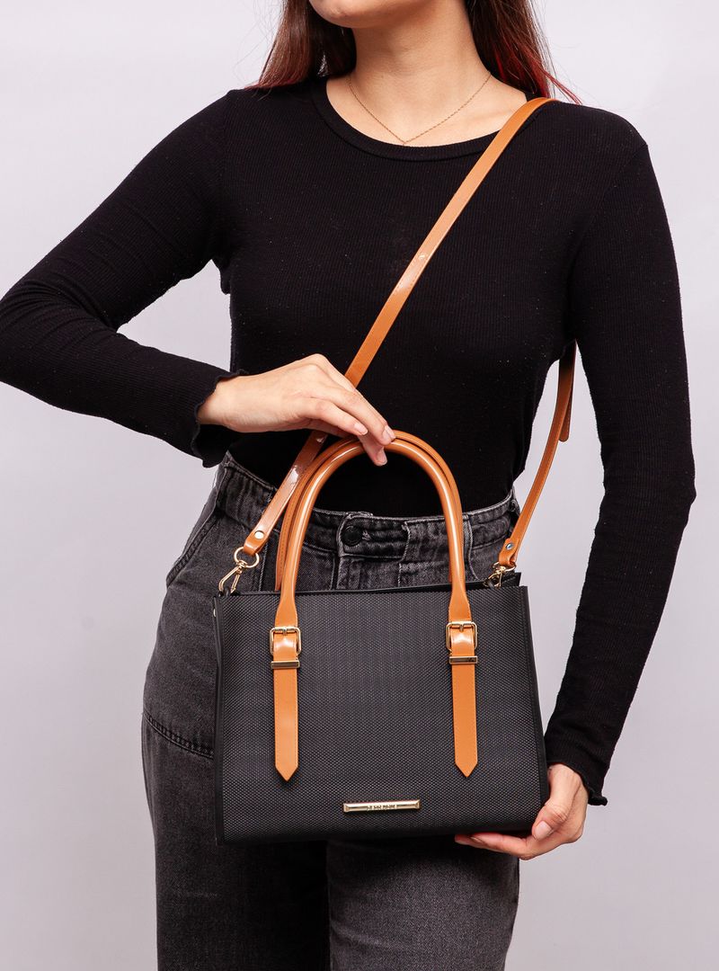 Bolsa Petite Jolie Heaven Preto/Doce De Leite PJ11160