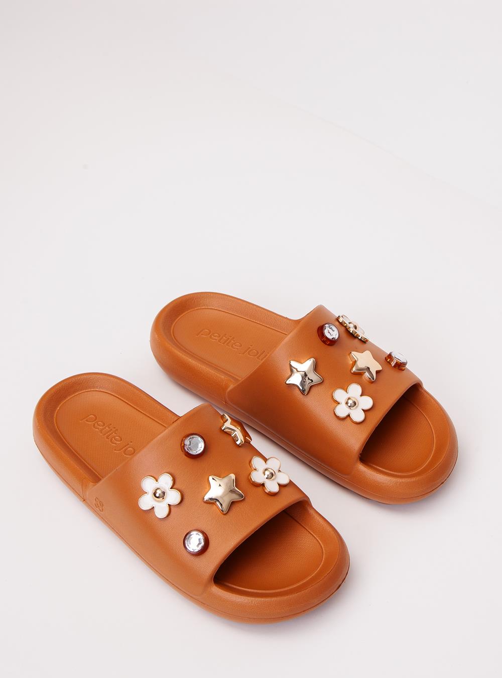 Chinelo Slide Petite Jolie Hug Doce De Leite PJ7733