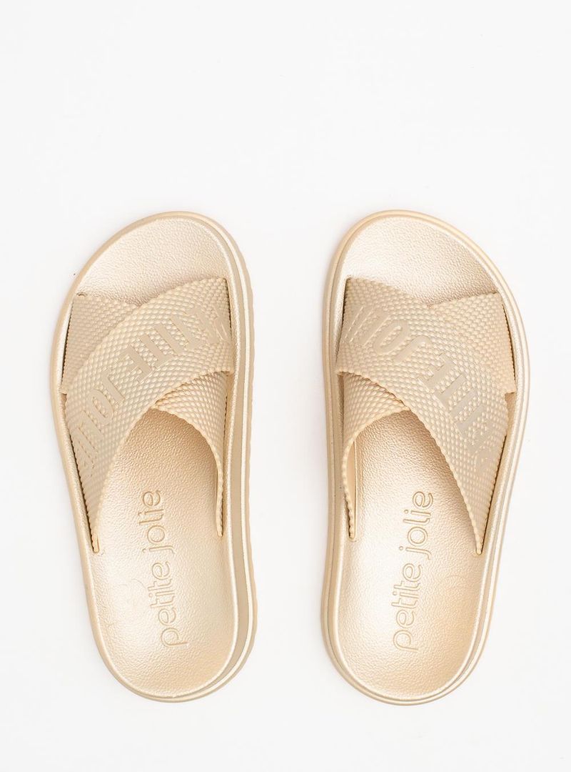 Chinelo Petite Jolie Smash Metalizado Ouro PJ6812IIA