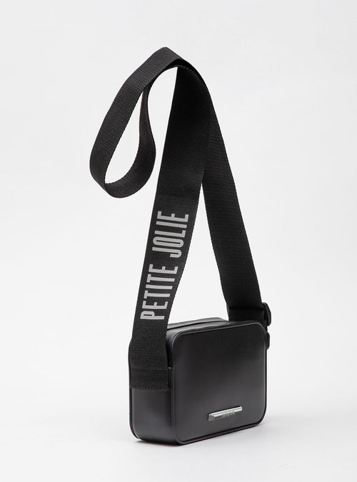 Bolsa Petite Jolie Pop Matte Preto/Prata PJ11295