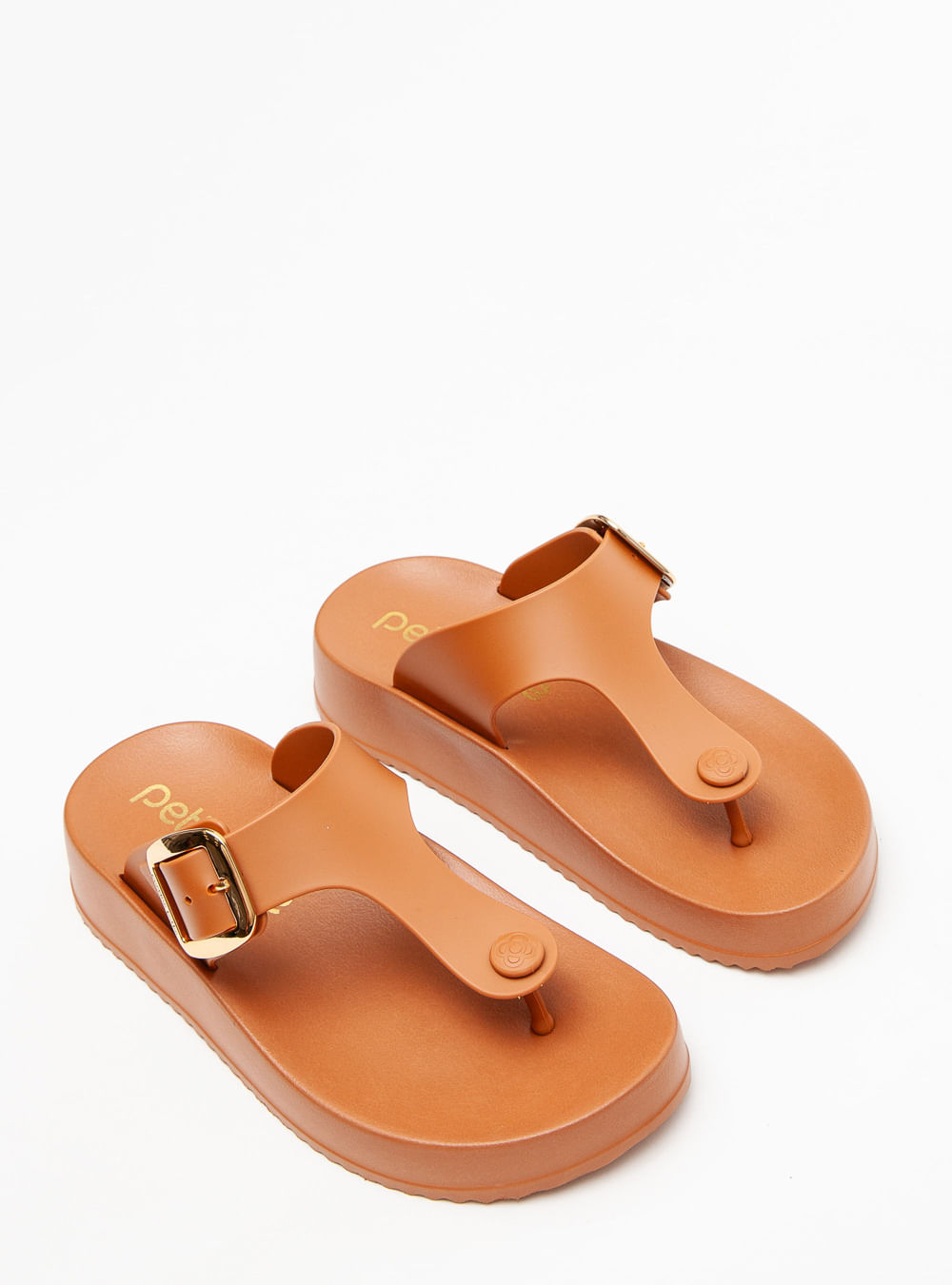 Chinelo Petite Jolie Day Doce De Leite PJ7499