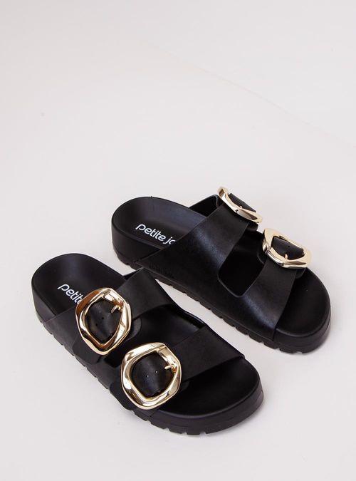 Chinelo Petite Jolie Lovin' Flat Preto PJ7731