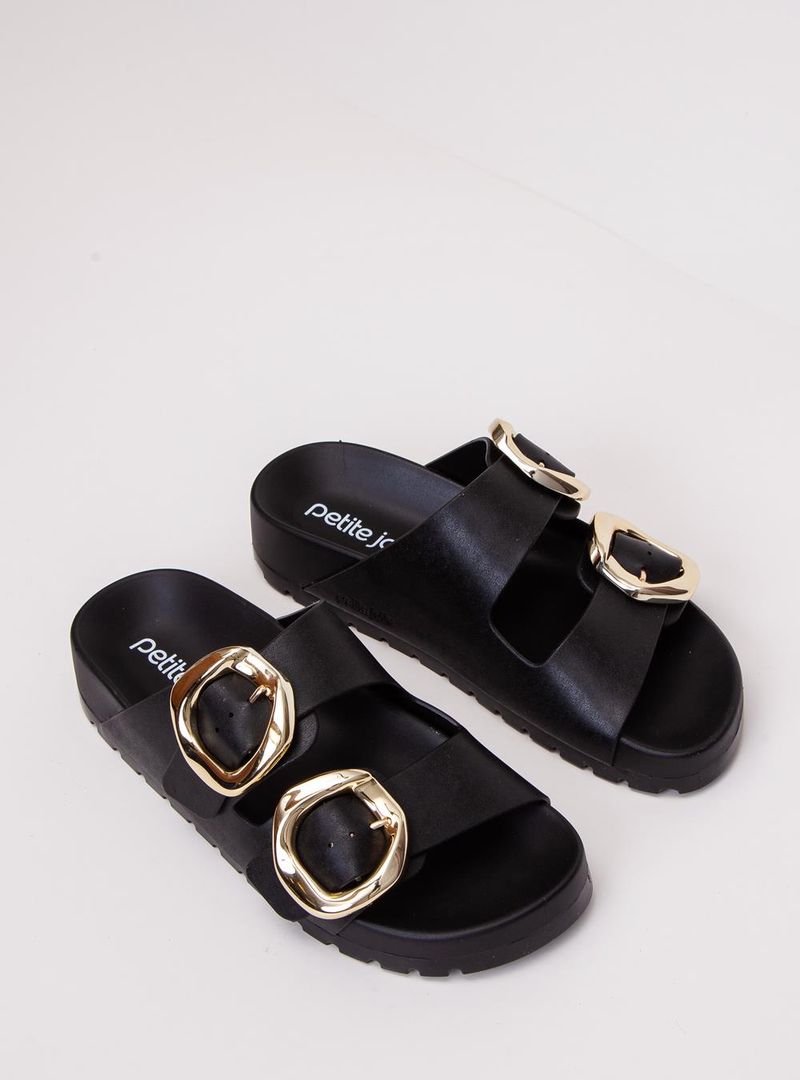 Chinelo Petite Jolie Lovin' Flat Preto PJ7731