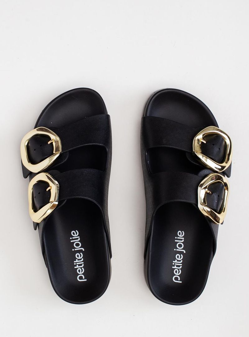 Chinelo Petite Jolie Lovin' Flat Preto PJ7731