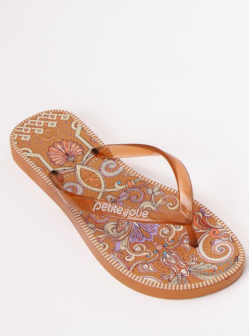 Chinelo Petite Jolie Fresh Doce Leite Arabesco 2 PJ6969