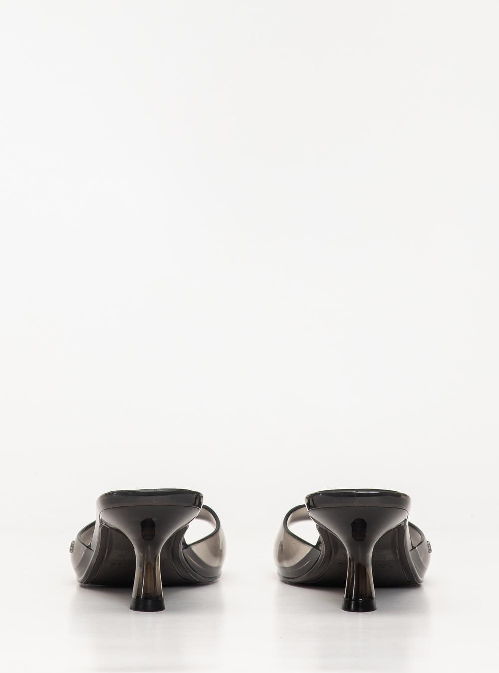 Tamanco Petite Jolie Icon Preto Translúcido PJ7368