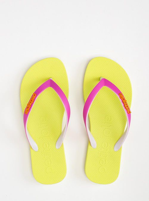 Chinelo Petite Jolie Fresh White/Limão/Rosa Pink PJ7638