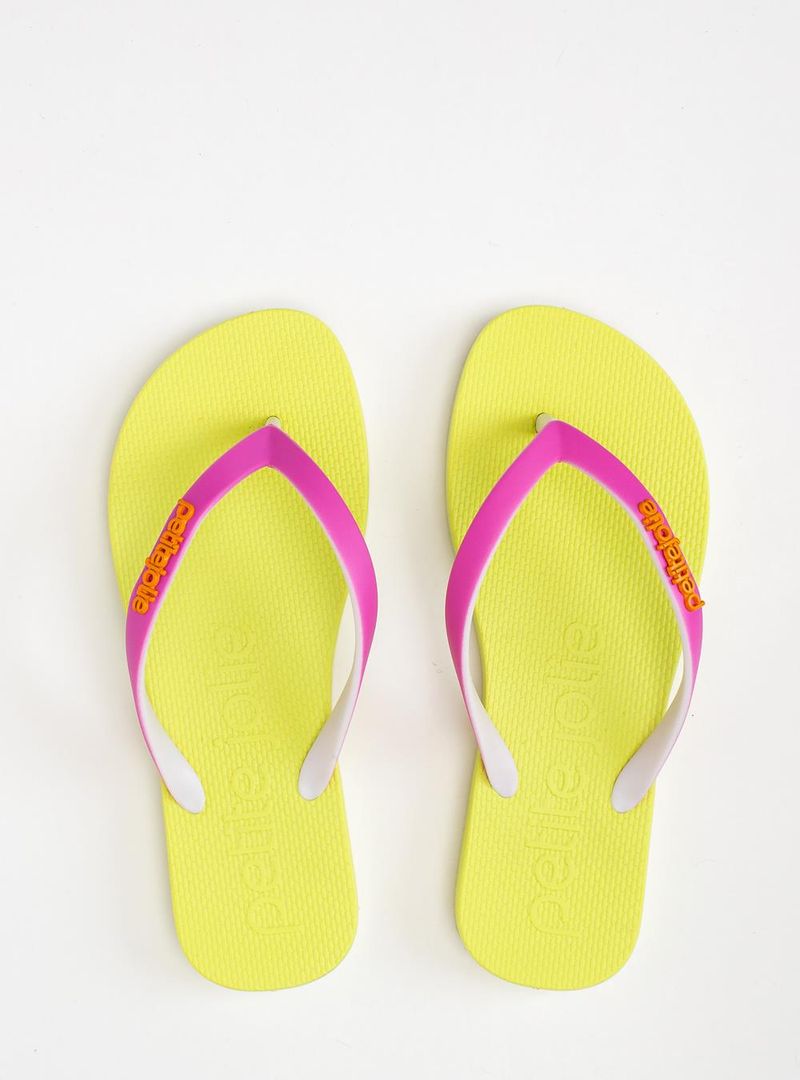 Chinelo Petite Jolie Fresh White/Limão/Rosa Pink PJ7638