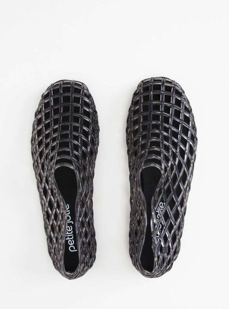 Sapatilha Petite Jolie Mesh Preto Translúcido PJ7760