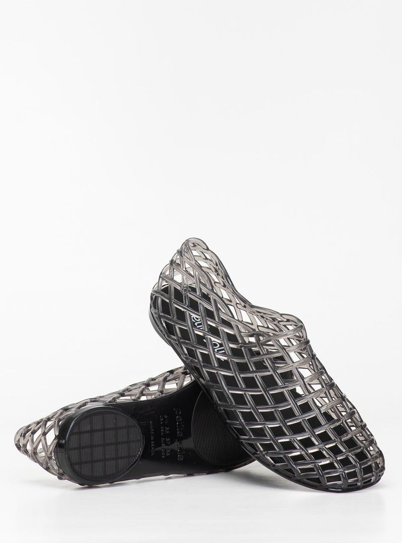 Sapatilha Petite Jolie Mesh Preto Translúcido PJ7760