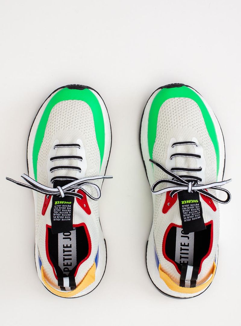 Tênis Petite Jolie Puff Sneaker White/Branco Alvo PJ7130II