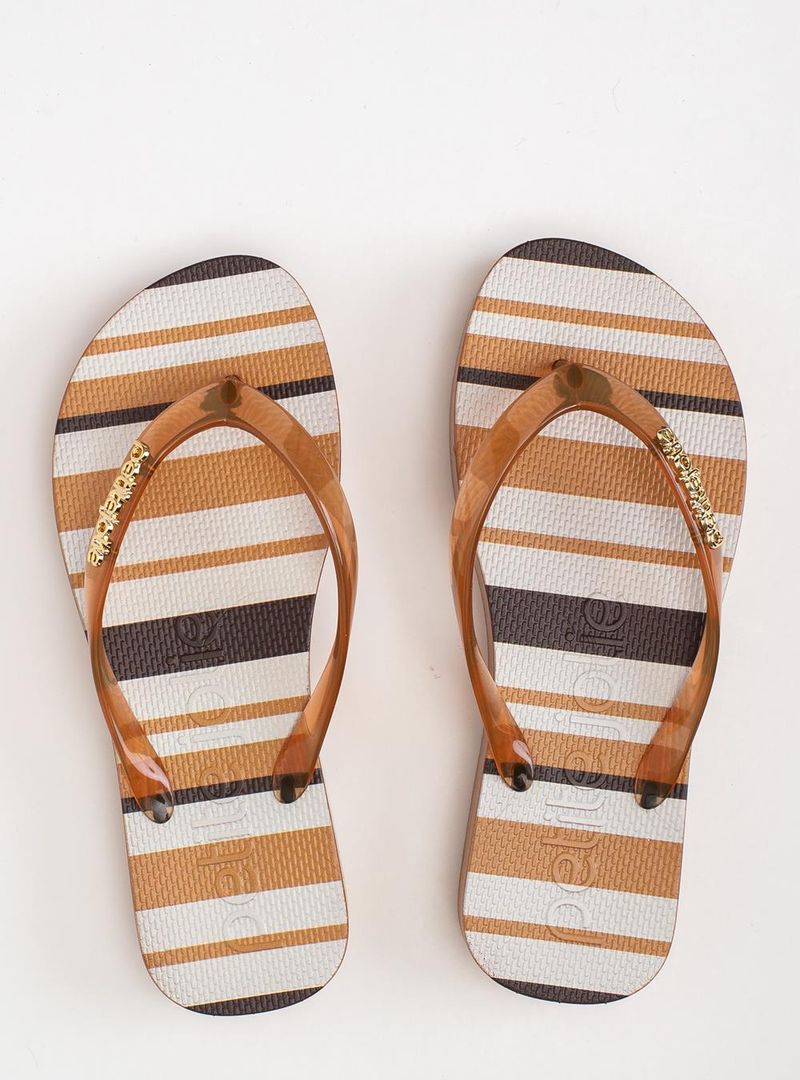 Chinelo Petite Jolie Fresh Up Doce Leite Translúcido PJ7354