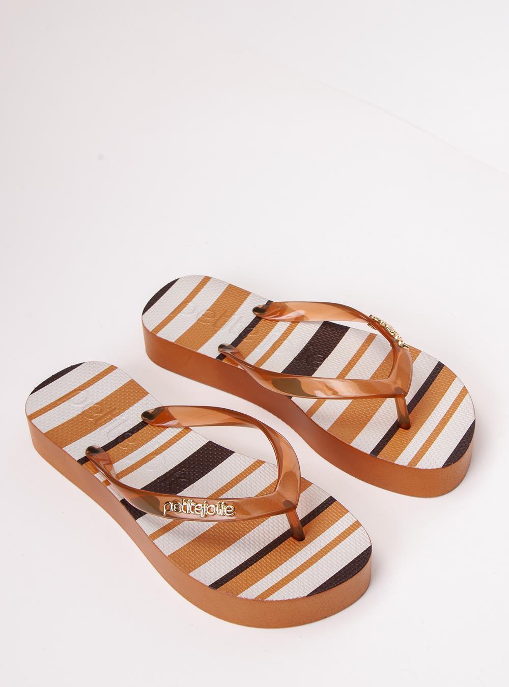 Chinelo Petite Jolie Fresh Up Doce Leite Translúcido PJ7354