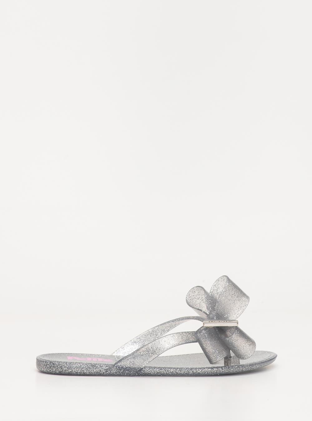 Chinelo Infantil Petite Jolie Lucky Glitter Prata PJ4533IN