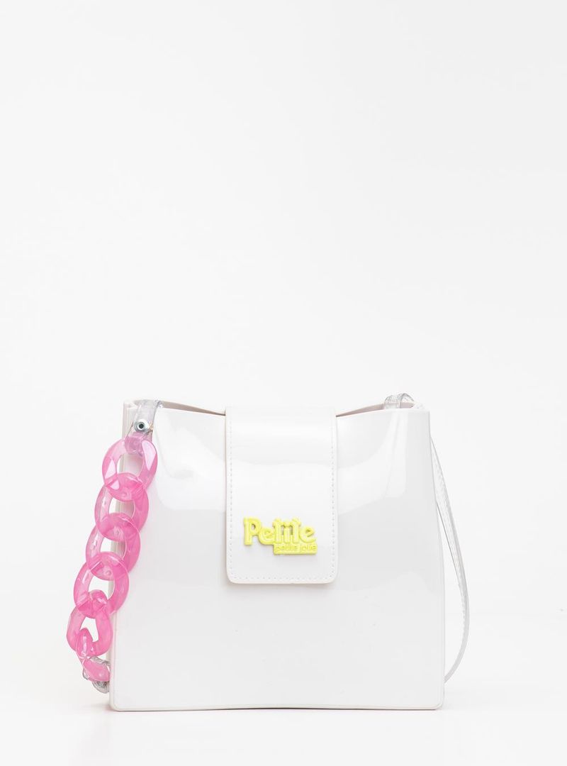 Bolsa Infantil Petite Jolie Loop In White/Pink PJ10904IN