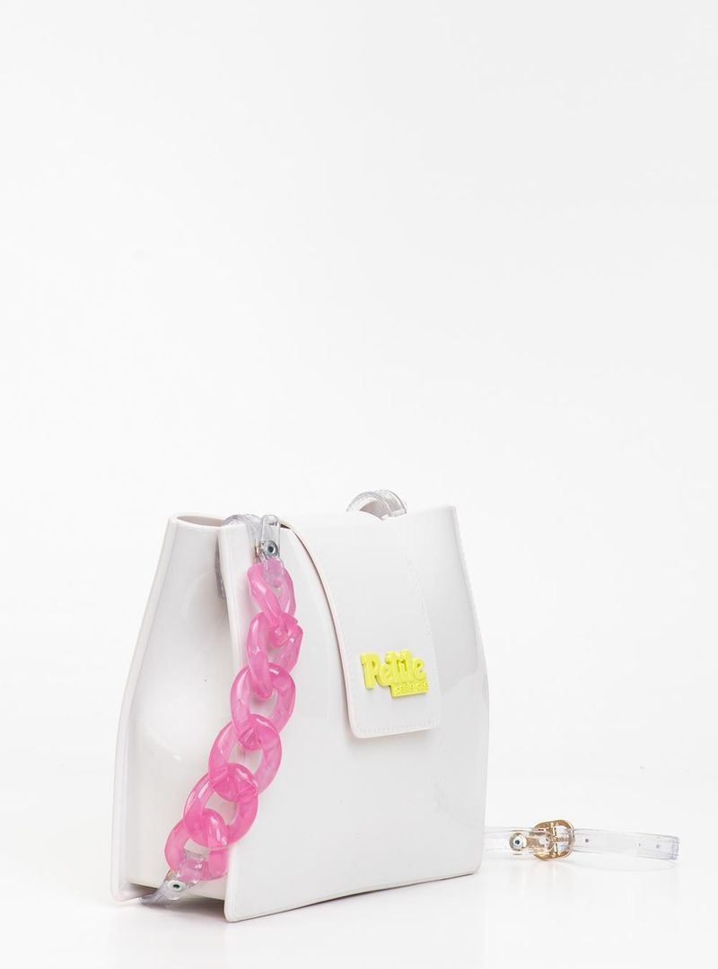 Bolsa Infantil Petite Jolie Loop In White/Pink PJ10904IN