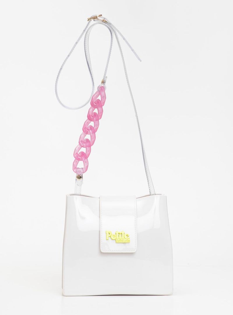 Bolsa Infantil Petite Jolie Loop In White/Pink PJ10904IN